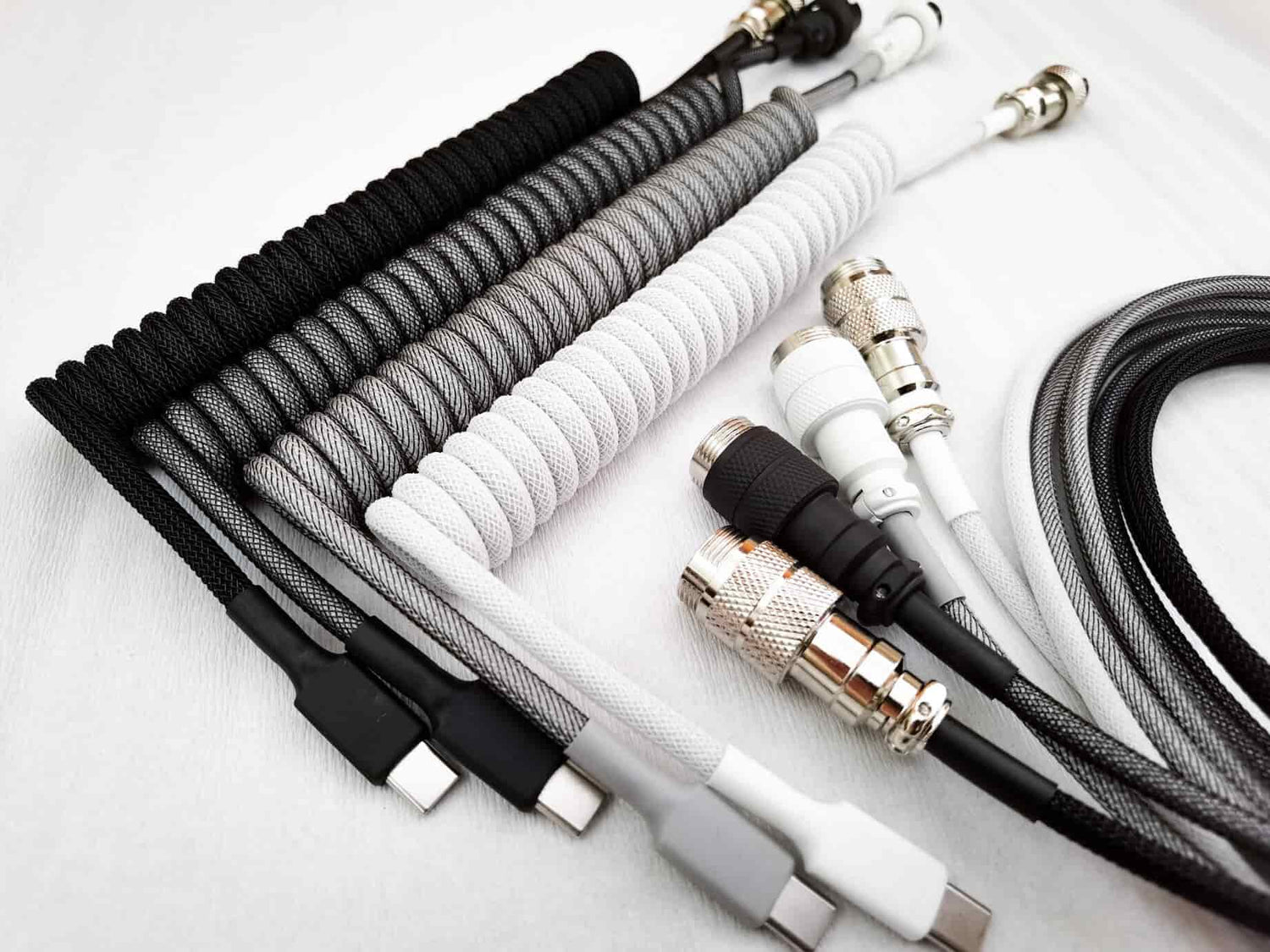 Black and White Coiled Cables