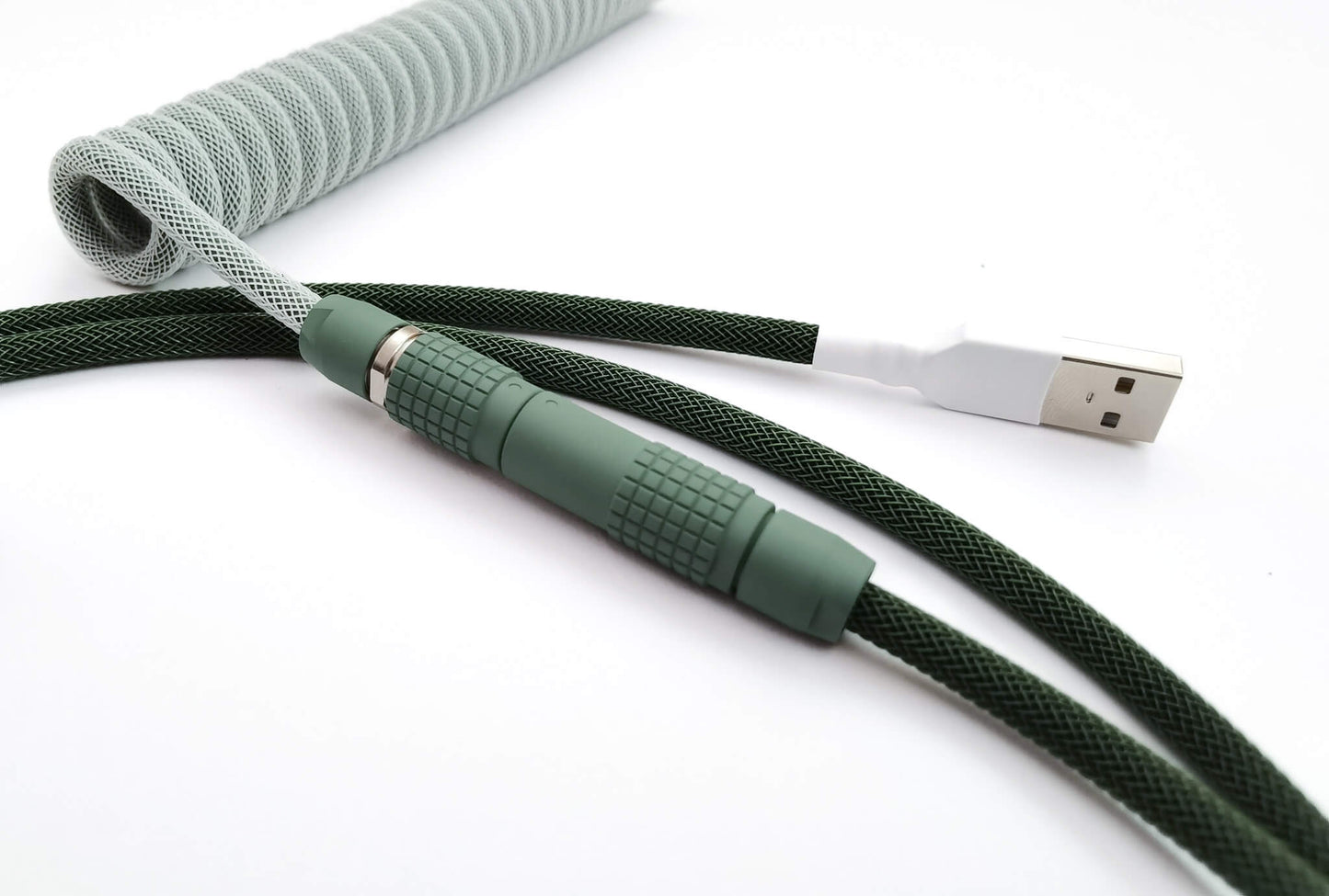 Custom Green Lemo Style Keyboard Cable