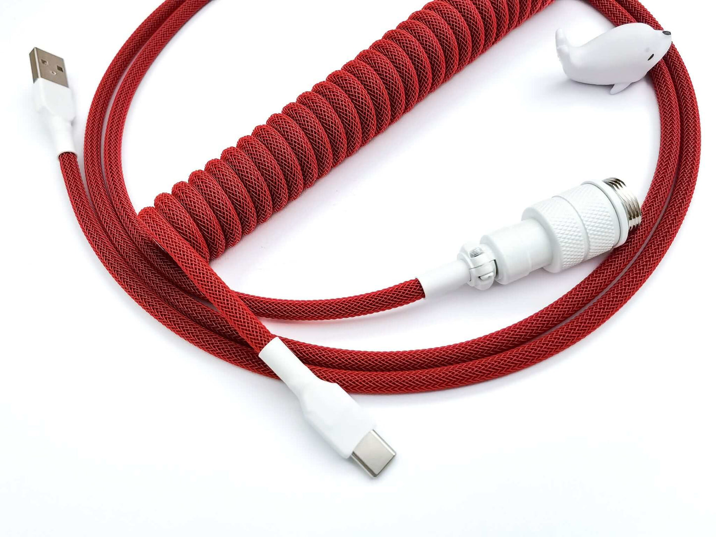 Keyboard cable for GMK Jamon keycaps. With White Gx16 connector and USB C to A connection.