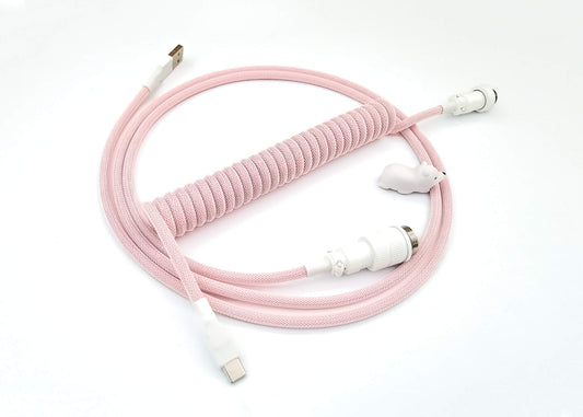 Coiled keyboard cable "Baby Pink"