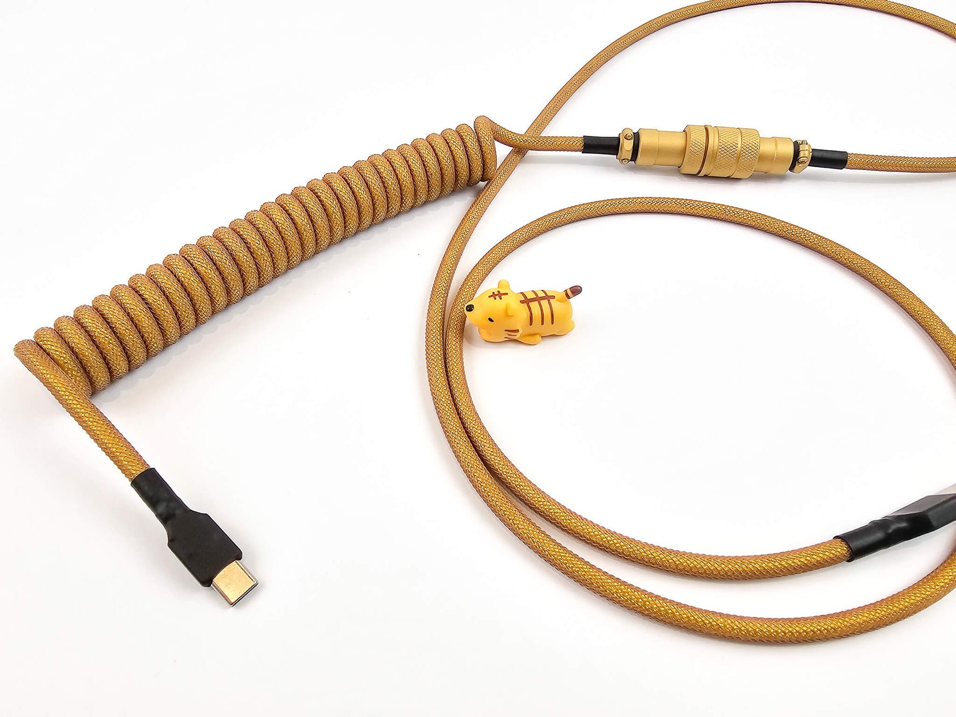 Gold coiled keyboard cable