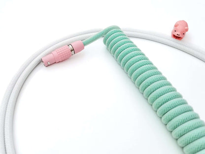 Green cable with pink Flemo connector and pink cable bite bear