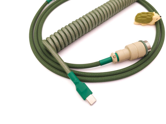 Green coiled cable