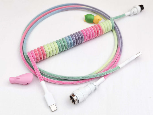 Pastel rainbow cable