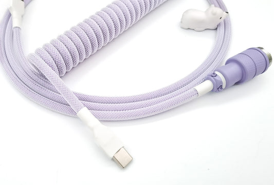 Purple coiled cable