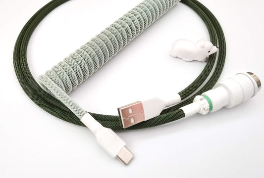 botanical keycaps cable