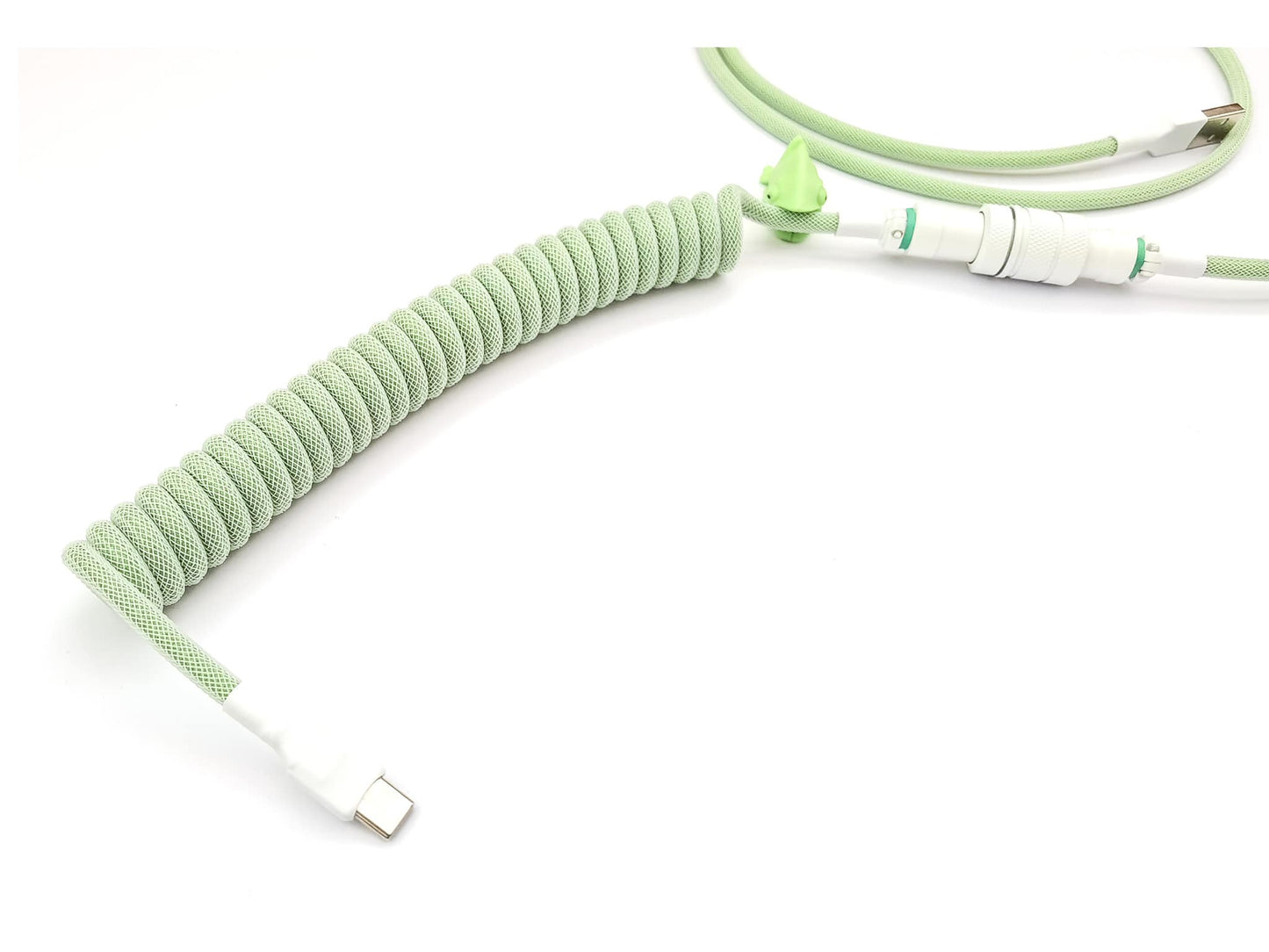 pastel green aviator keyboard cable with Gx16 and USB C connection

