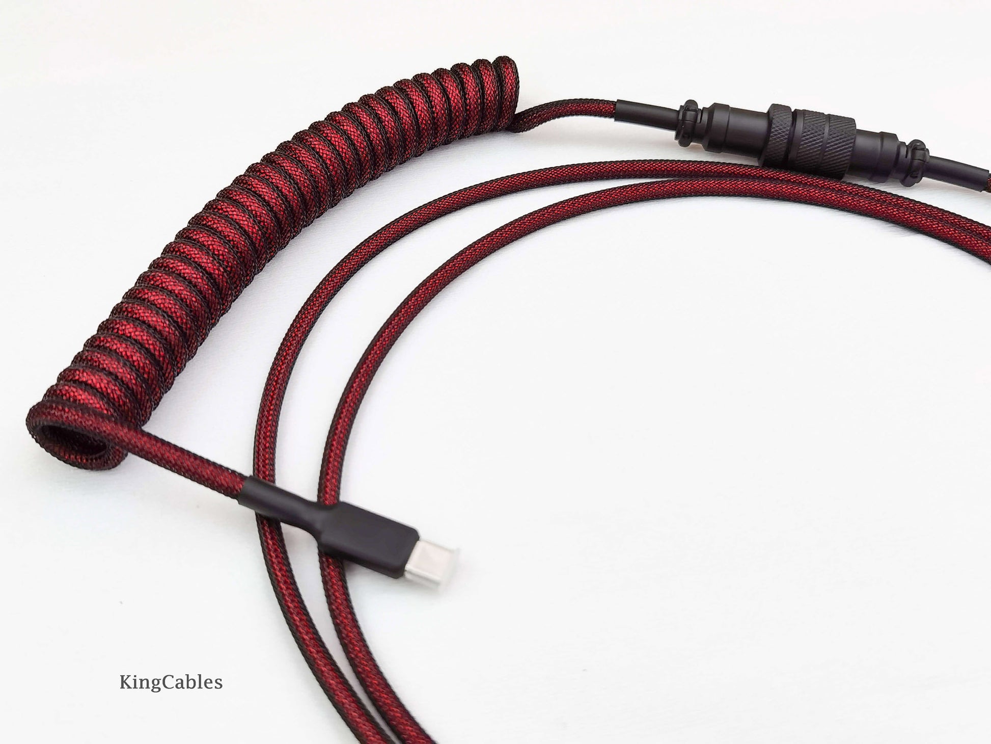 Coiled Keyboard USB Cable Red Dragon