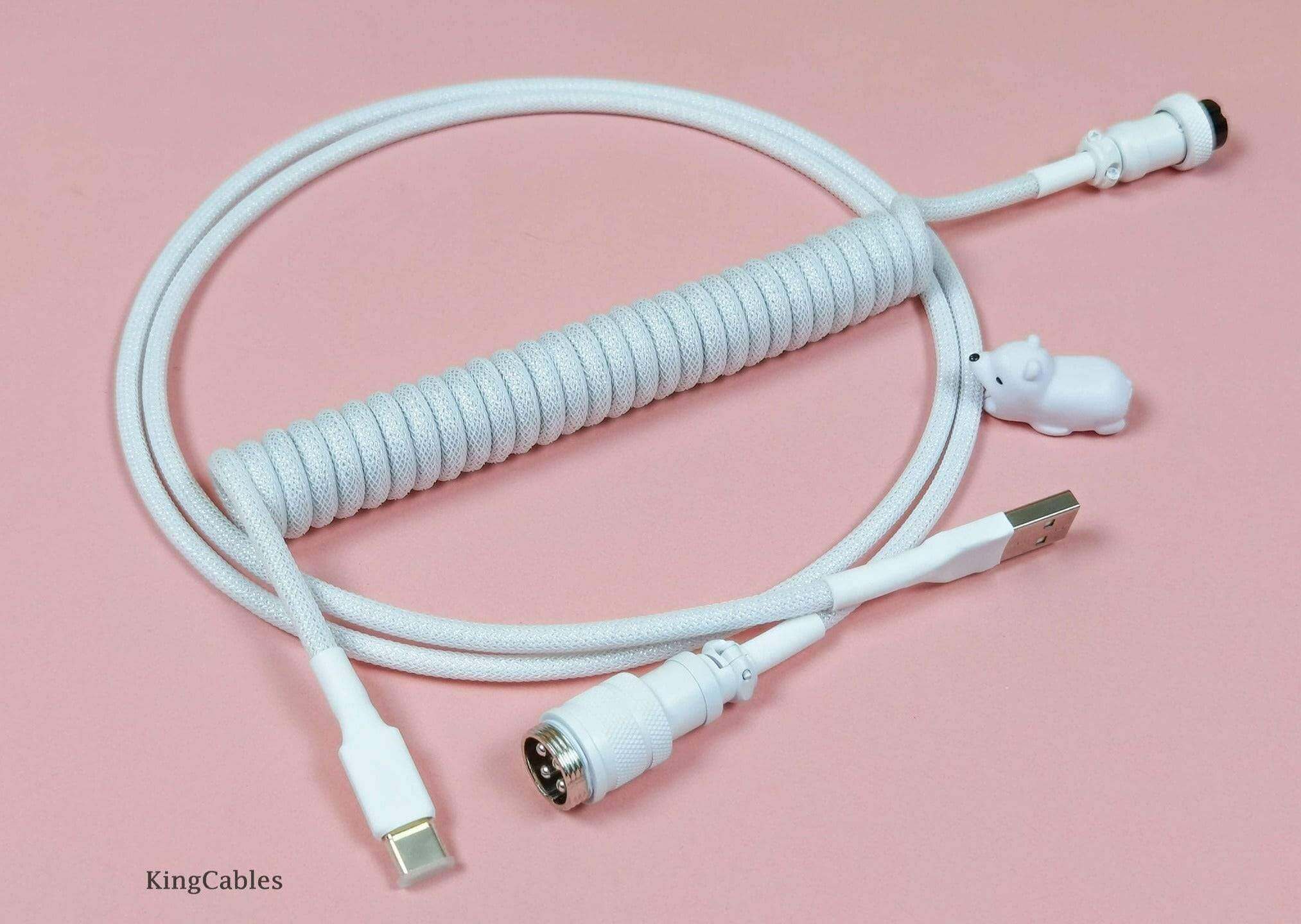 BOW and WOB Coiled Keyboard USB Cables King Cables