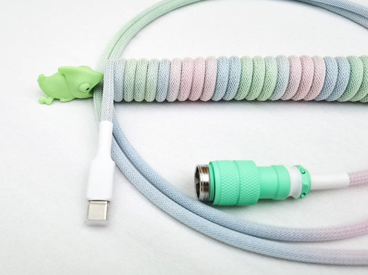 pastel rainbow custom usb c cable