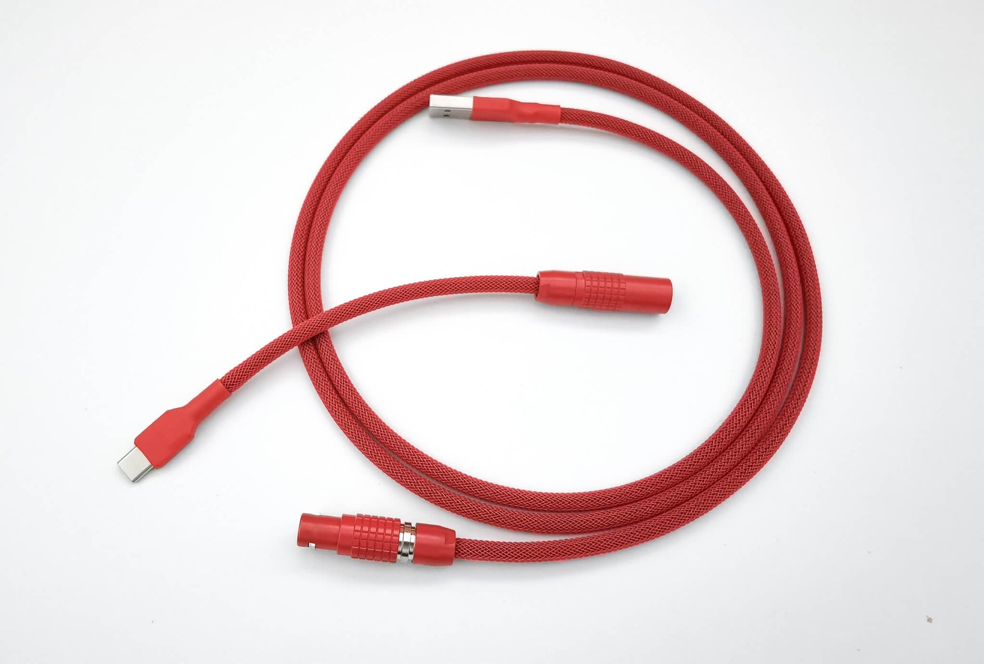 Custom Red Lemo Style Keyboard Cable